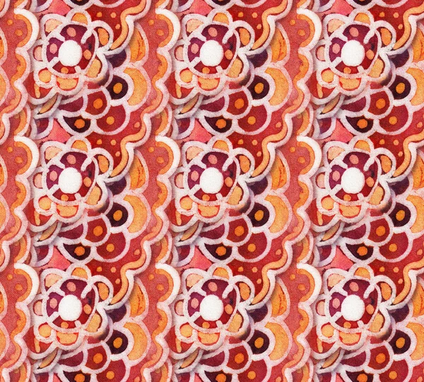 Modello Batik Intricato Con Struttura Tessuto Schema Senza Soluzione Continuità — Foto Stock