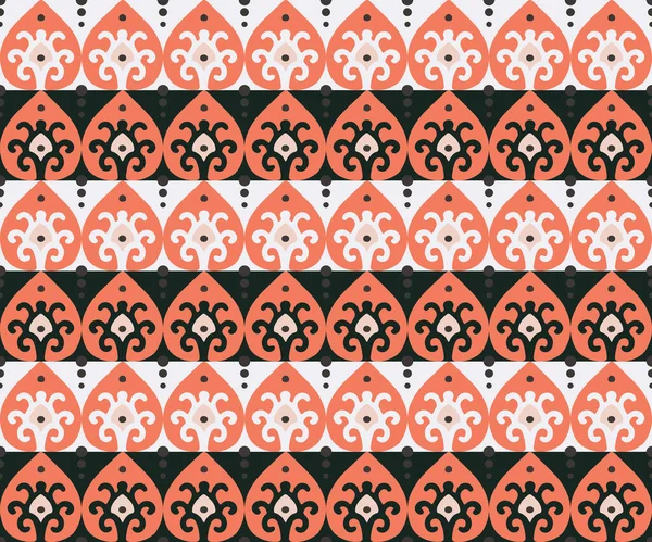 Motif Sans Couture Avec Des Cercles Décoratifs Dans Style Mandala — Image vectorielle