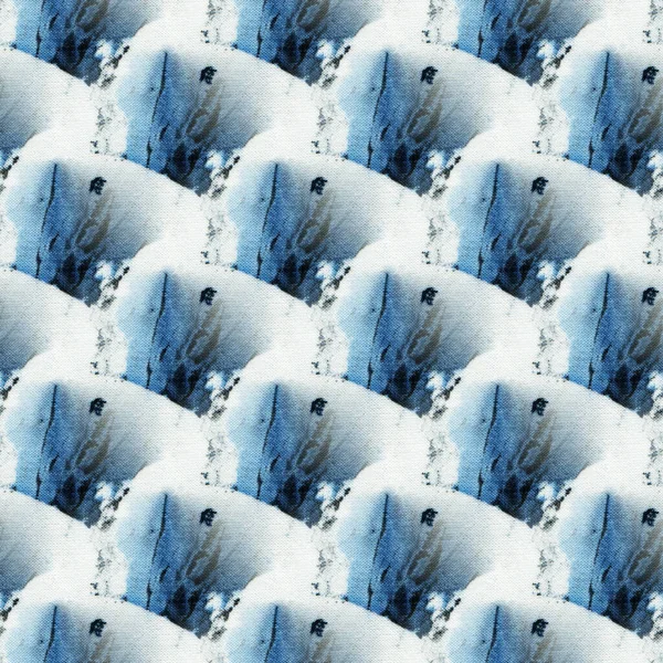 Безшовний Візерунок Кольору Краватки Кольору Індиго Білому Шовку Тканини Малювання — стокове фото