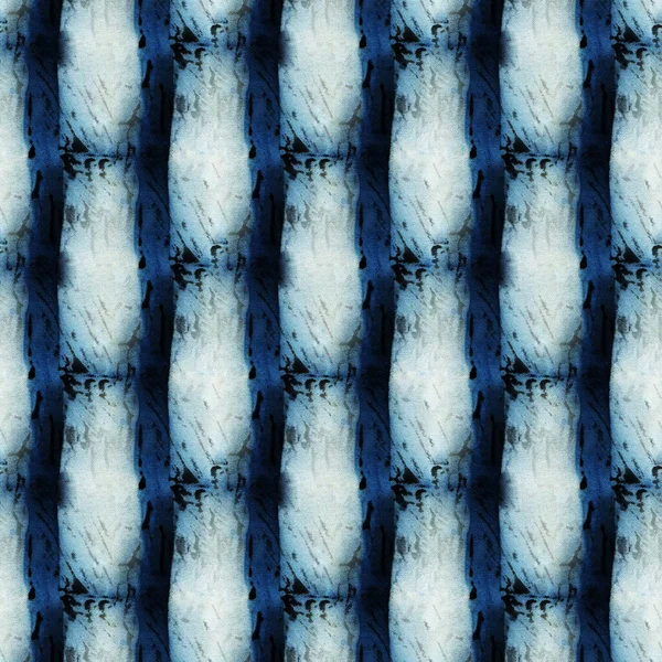 Seamless Tie Dye Pattern Indigo Color White Silk Hand Painting — Stock Photo, Image