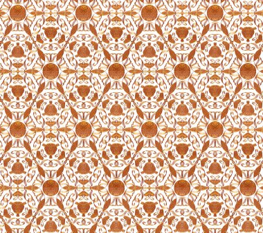 Arabesk ile altın işlemeli. Kusursuz desen. El çizimi illüstrasyon.