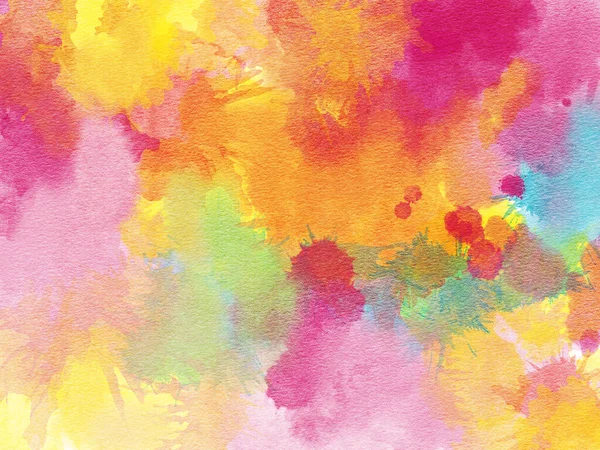 Watercolor Background Colored Spots Hand Drawn Illustration — Stock Photo, Image