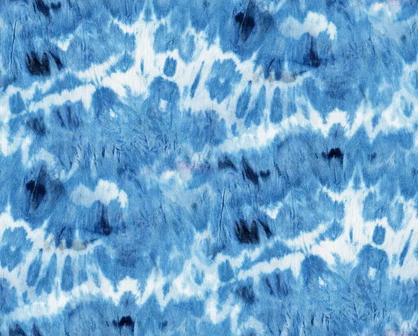 Sömlös Tie Dye Mönster Indigo Färg Vitt Siden Handmålning Tyger — Stockfoto