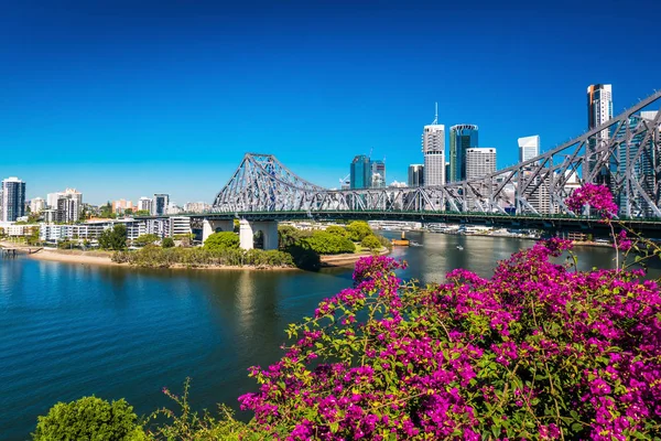 Skyline di Brisbane con Story Bridge — Foto Stock