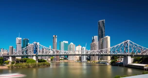 Brisbane z historia mostu — Wideo stockowe