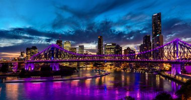 panorama of Brisbane city clipart