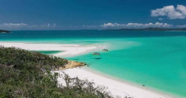 Whitehaven plaj Whitsunday Adaları — Stok video