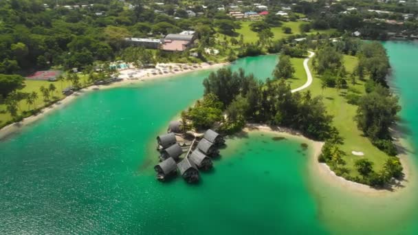 Port Vila Vanuatu Dubna 2019 Letecký Pohled Hotel Holiday Inn — Stock video