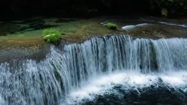 Rarru Rentapao Cascades Vodopád Řeka Vesnice Teouma Ostrov Efate Vanuatu — Stock video