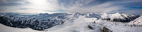 冬季的Planneralm滑雪胜地 奥地利阿尔卑斯山 — 图库照片