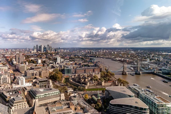 View Thames City London Sky Garden Velká Británie — Stock fotografie