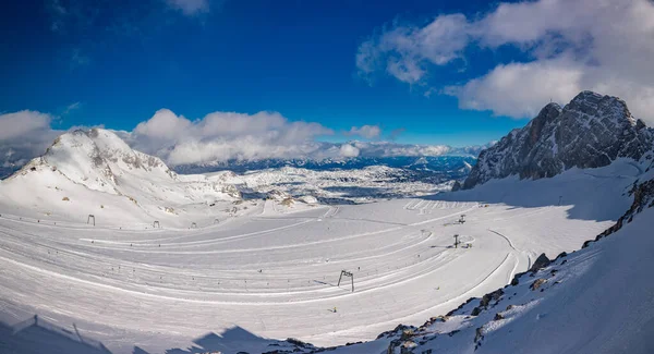 Сніжна Зимова Панорама Дахштайнських Альп Австрія — стокове фото