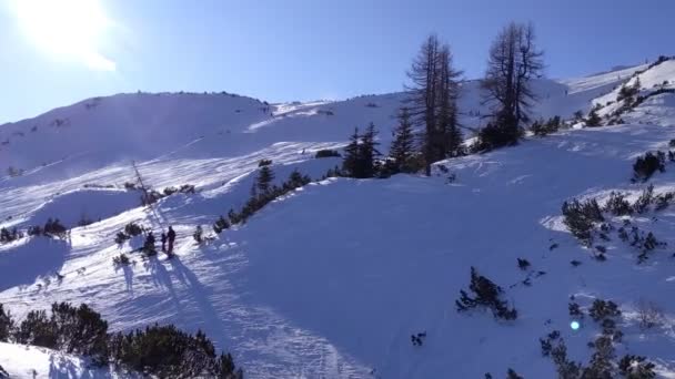 Tauplitz Alm Dicht Bij Bad Mitterndorf Stiermarken Oostenrijk Winter — Stockvideo