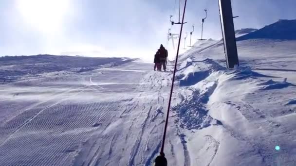 Tauplitz Alm Österrike Feb 2020 Skidorten Tauplitz Alm Alperna Vintern — Stockvideo