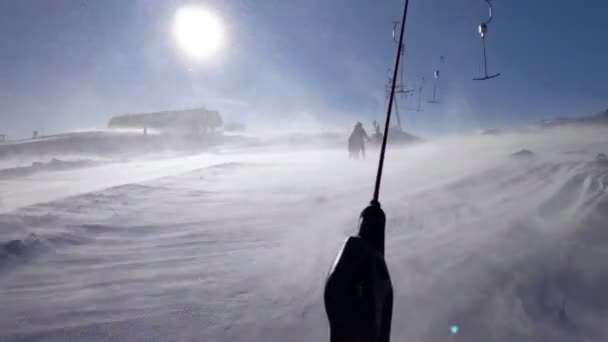 Tauplitz Alm Ausztria 2020 Február Síközpont Tauplitz Alm Alpokban Télen — Stock videók