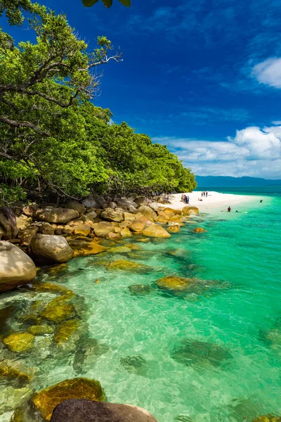 Nudey Pláž Ostrova Fitzroy Oblast Cairns Queensland Austrálie Součástí Velkého — Stock fotografie