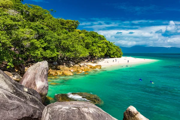Nudey Pláž Ostrova Fitzroy Oblast Cairns Queensland Austrálie Součástí Velkého — Stock fotografie