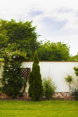 Evde çiçek bahçesi ile görüntü