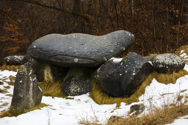 Vzácné skalní útvary (trovantii) z Costesti, Valcea, Rumunsko — Stock fotografie