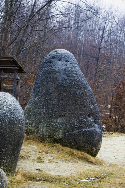 Rare formazioni rocciose di (trovantii) di Costesti, Valcea, Romania — Foto Stock