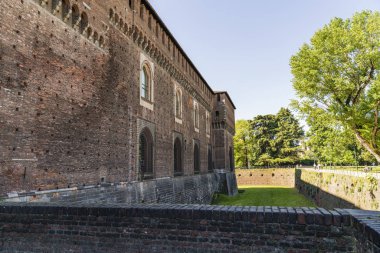 Castello Sforzesco (Sforza Kalesi) Milano, Lombardiya, İtalya, 13