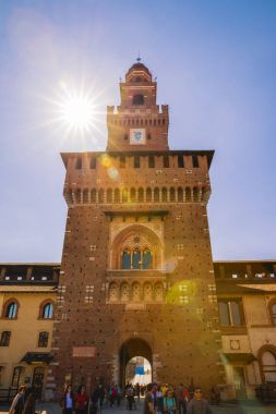 Castello Sforzesco (Sforza Kalesi) Milano, Lombardiya, İtalya, 13