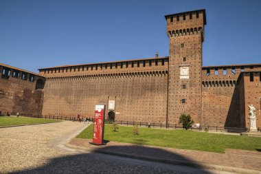 Castello Sforzesco (Sforza Kalesi) Milano, Lombardiya, İtalya, 13