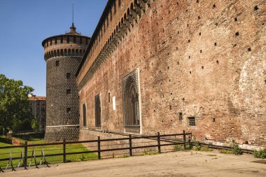 Castello Sforzesco (Sforza Kalesi) Milano, Lombardiya, İtalya, 13