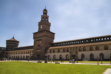 Castello Sforzesco (Sforza Kalesi) Milano, Lombardiya, İtalya, 13