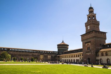 Castello Sforzesco (Sforza Kalesi) Milano, Lombardiya, İtalya, 13