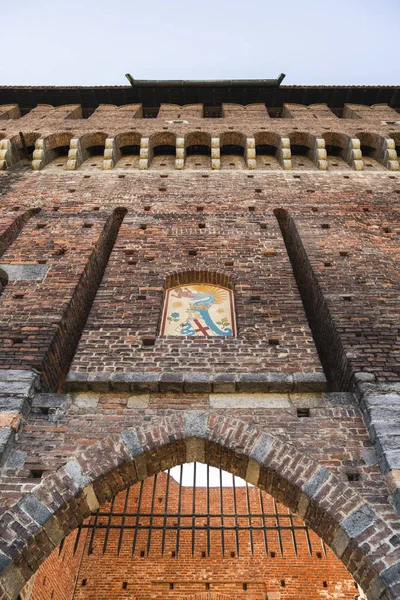 Castello Sforzesco (Sforza Castle) in Milan, Lombardy, Italy, 13 — Stock Photo, Image