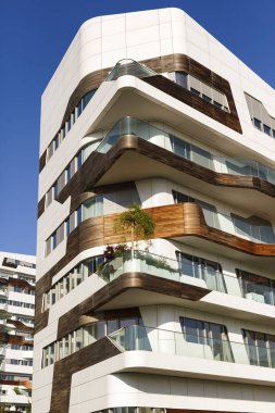 Milan, İtalya, Mayıs, 2017: Modern konut yapı evleri c