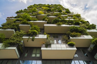 Milan, İtalya - 28 Mayıs 2017: Bosco Verticale (dikey orman) l