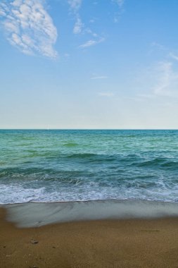 Güzel bir kumsal, seyahat kavramı