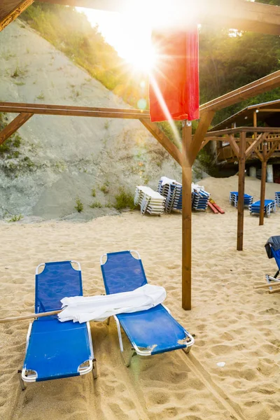 Egy gyönyörű strand, a koncepció az utazás — Stock Fotó
