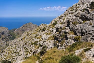 Palma de Mallorca'da kıyı ile güzel sahne