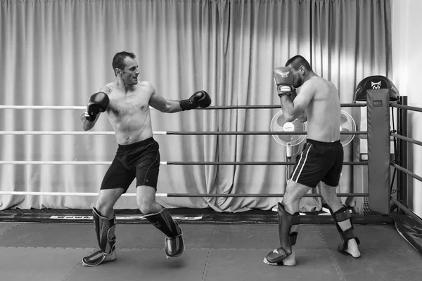 Presentation of kickboxing in Pitesti Romania by Sensei Marius C — Stock Photo, Image