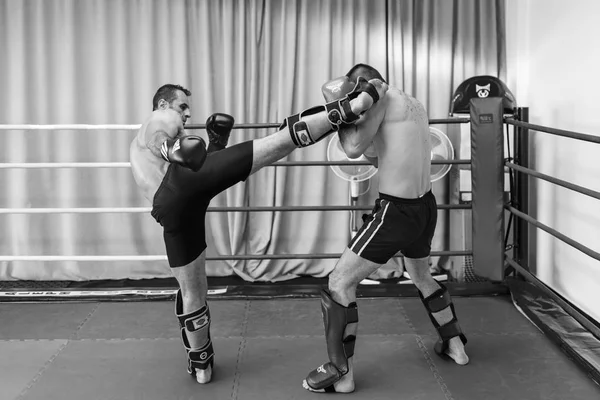 Prezentacja kickboxing w Pitesti Rumunii przez Sensei Marius C — Zdjęcie stockowe