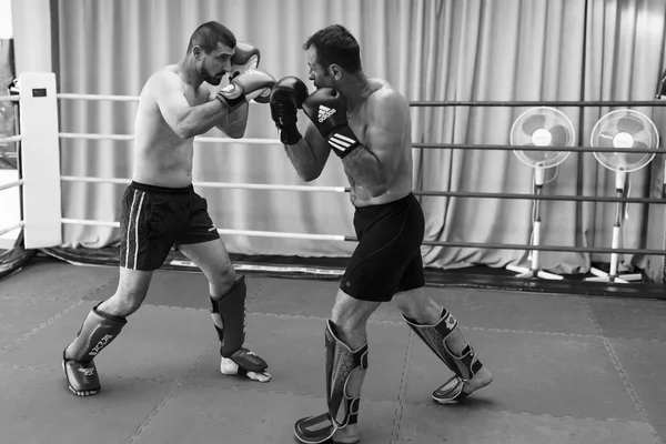 Kickboks Pitesti Romanya Sensei Marius C tarafından tanıtımı — Stok fotoğraf