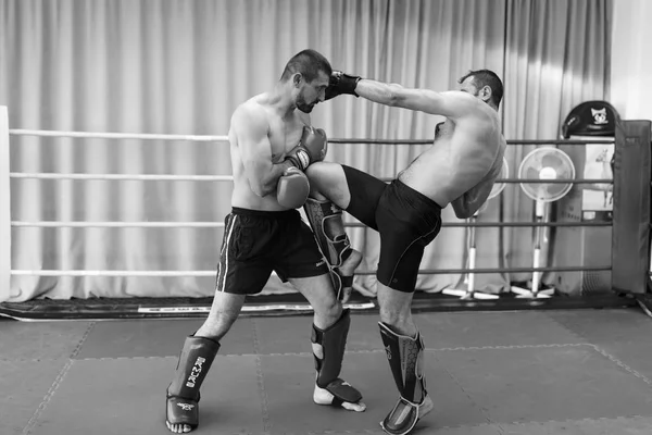 Presentation av kickboxning i Pitesti Rumänien av Sensei Marius C — Stockfoto
