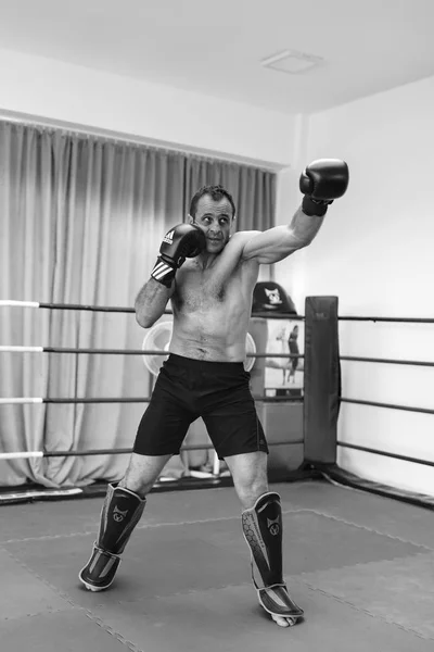 Presentación de kickboxing en Pitesti Rumania por Master Marius C — Foto de Stock