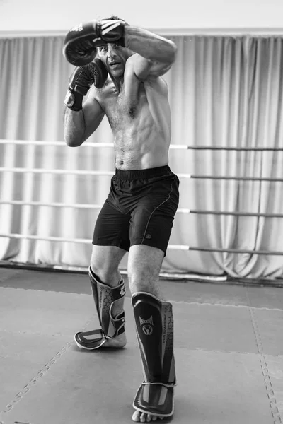Presentation av kickboxning i Pitesti Rumänien av Master Marius C — Stockfoto