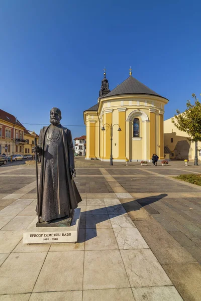 Union square (Piata Unirii) seen at the Sunny day in Oradea, Rom — Stock Photo, Image