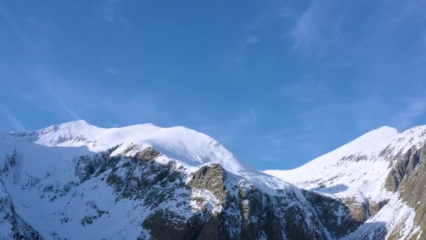 Vista Aérea Desde Dron Montaña Durante Invierno — Vídeos de Stock