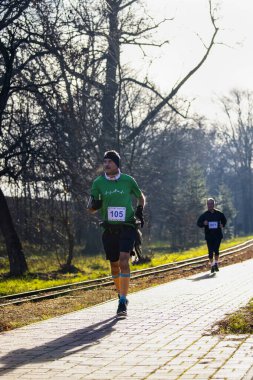 Romanya, Arges, Pitesti 'de 15 Aralık 2019 Yarı Maraton Yarışması