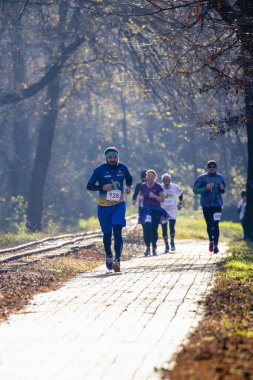 Romanya, Arges, Pitesti 'de 15 Aralık 2019 Yarı Maraton Yarışması
