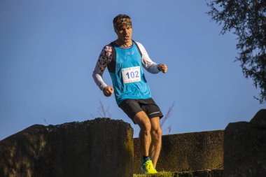 Romanya, Arges, Pitesti 'de 15 Aralık 2019 Yarı Maraton Yarışması