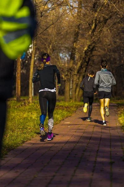 15. prosince 2019 Semmaratonská soutěž v Rumunsku, Arges, Pitesti — Stock fotografie