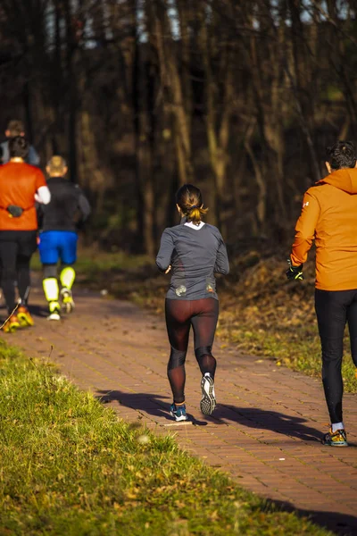 15-Dez 2019 Semi-maratona na Romênia, Arges, Pitesti — Fotografia de Stock