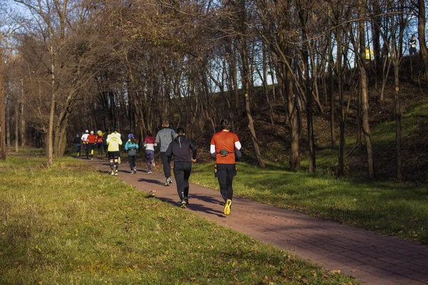 15-dic 2019 Competición semimaratón en Rumania, Arges, Pitesti — Foto de Stock